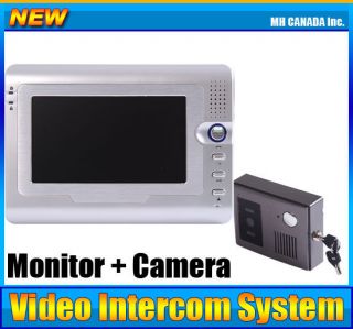 Video Intercom System 7 TFT Hand Free Monitor Camera Set Doorbell Door