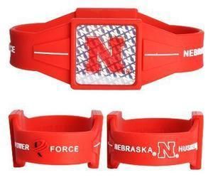 Nebraska Cornhuskers Ionic Bracelet Balance 8 Power Force Hologram