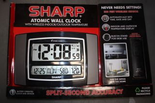  Indoor Outdoor Temperature Atomic Clock Large Digital SPC900GM