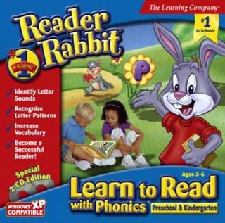 Reader Rabbit Kindergarten Learn to Read with Phonics New PC XP Vista