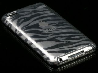 NEW SMOKE ZEBRA SKIN TPU CANDY CASE COVER FOR APPLE iPOD TOUCH 4 4G