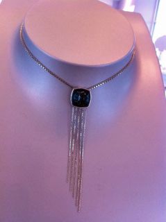 Baccarat Medicis Black Amethyst Scarabee 925 Silver CHAINS necklace