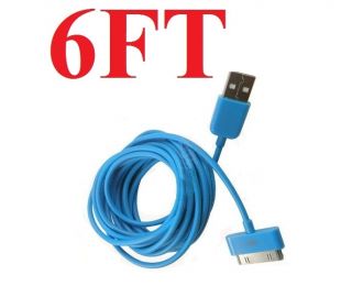 6ft Sync Power Data Cord Cable for iPod iPhone iTouch iPad Blue