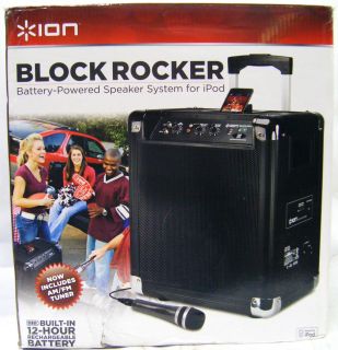 Ion Audio IPA16 Block Rocker Am FM Portable Speaker System for iPod