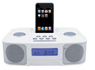 Naxa iPod Docking Station with Am FM Radio and Digital Alarm Clock Ni