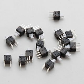 USD $ 3.39   PA66 6 pin Tact Switch (Lock, 20 Pieces a pack, 5.8x5.8mm