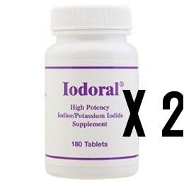 Iodoral Iodine 180 Tabs x 2 Bottles 360 Tabs Total 12 5 MG