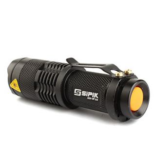 USD $ 8.49   FX SK68 3W CREE Q3 LED Flashlight 1XAA/14500 (Black