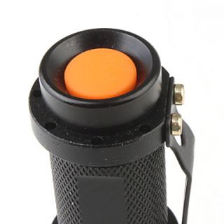 SIPIK SK68 Cree Q3 WC 120 Lumen Convex Lens LED Flashlight   Black (1