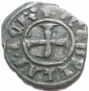 1297 1301 Crusader Achaea Denier Tournois Isabella de Villehardouin de