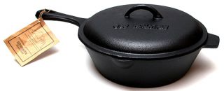 Old Mountain Cast Iron Preseasoned 3qt Deep Fry Skillet with Lid