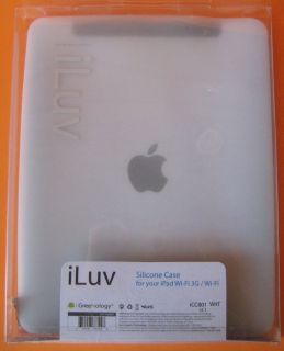 iLuv iPad Tablet Apple Silicone Case iPad Wi Fi 3G White New Durable