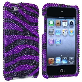  Zebra Rhinestone Bling Case Cover for iPod Touch 4th Generation