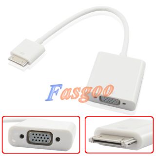 Dock Connector to VGA Adapter Connection Cable for Apple iPad 2 3