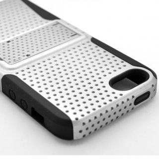 For iPod Touch 5 5th 5g Gen Fishnet Hybrid Silicone Hard Case Black