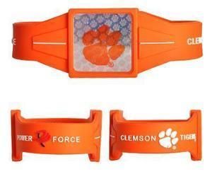 NEW Clemson Tigers Ionic Bracelet Balance 7.5 Power Force Hologram