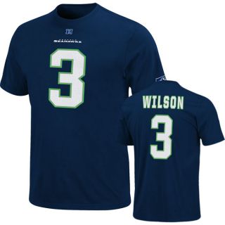 Russell Wilson 3 Seattle Seahawks Navy Eligible Receiver Name Number T