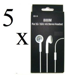  Earphone Headphone Headset with Mic for iPhone4 4S 3GS 3G iPods