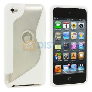  +White S Line TPU Case Cover Accessories For iPod Touch 4th Gen 4G 4