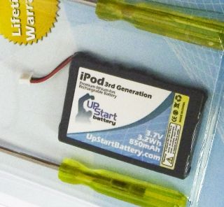 iPod 3rd Generation iPod 3G Battery