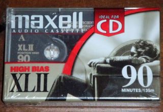 Blank Cassette XLII High Bias 90 Minute IEC Type II EQ 70US CD Quality
