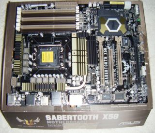 Asus Sabertooth x58 LGA1366 Motherboard as Is Parts or Repair