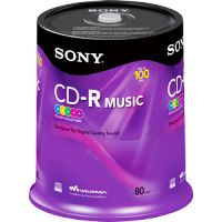 100 Sony Music Digital Audio CD R CDR Blank Disc New