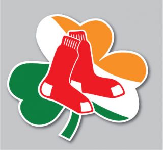 Boston Red Sox Irish Flag Shamrock Sticker Decal