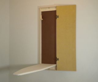 Wall Mount Recessed Built in Ironing Board Hide Away Stow Away