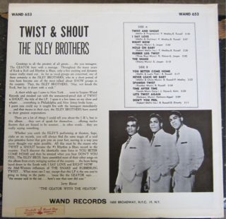 Isley Brothers Twist Shout RARE Original Wand Amazing Near Mint Copy