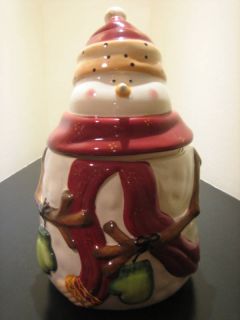 Nonnis Snowman Italian Biscotti Cookie Jar Canister