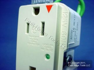 Leviton Ivory ISOLATED Ground SURGE SUPPRESSION Receptacle Outlet 15A