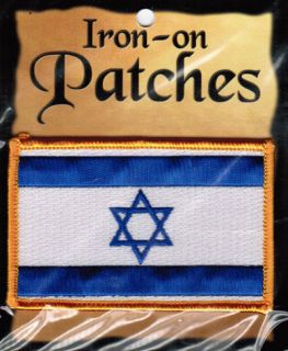 Israel Flag Patch Embroidered New Israeli Star of David