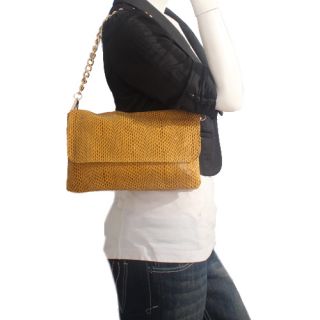 Genuine Italian Leather Yellow Handbags Purse Hobo Bag Satchel Tote