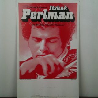 Itzhak Perlman Original Concert Poster