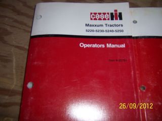 Case 5220 5230 5240 5250 Maxxum Tractors Operators Manual