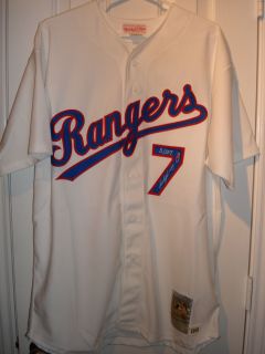 Authentic UDA Ivan Rodriguez Rangers Rookie Jersey 3 107