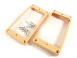 Plastic Mounting Rings for Humbuckers Flat Ivory