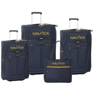  Helmsman Expandable Navy Yellow 4 Piece Luggage Set $880