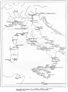 Italy Navigation of Sketch Map C1885