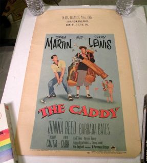 Jerry Lewis Dean Martin The Caddy Rolled Window Card 1953 Golf