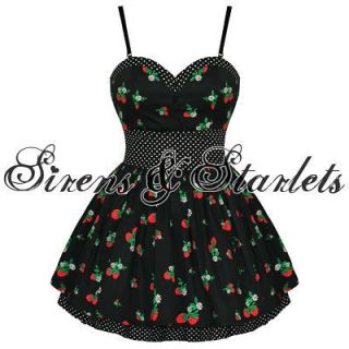 Hell Bunny Isobel Strawberry Vtg Party Prom Dress 8 16
