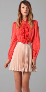 Milly Alizee Pleated Blouse