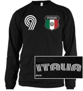 Italia Italy Soccer Long Sleeve Thermal T Shirt Jersey