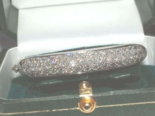 Wide 18ct White Gold 5 00 Carat Diamond Bangle Bracelet