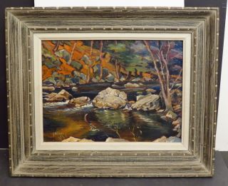 Joseph J Crilley Oil Painting Summer Landscape Rocky Creek Trout PA