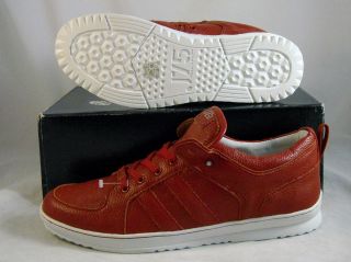 J75 by Jump Mens Low Top Leather Shoes Fight Size 12 Red Pebble