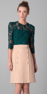 Milly Caterina Puff Sleeve Lace Top