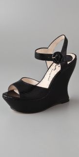 alice + olivia Jana Ankle Strap Wedge Sandals