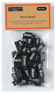 Magnetic Poetry® Poetry Word Beads Craft Kit Black 6080 New